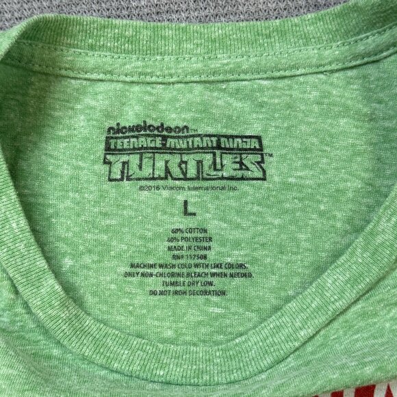 Teenage Mutant Ninja Turtles Green Heathered Graphic T-Shirt Nickelodeon  Mens L - Picture 6 of 10